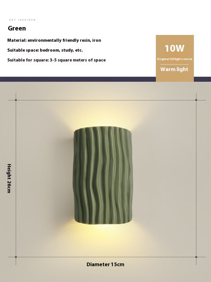 Bedroom Bedside Resin Wall Lamp