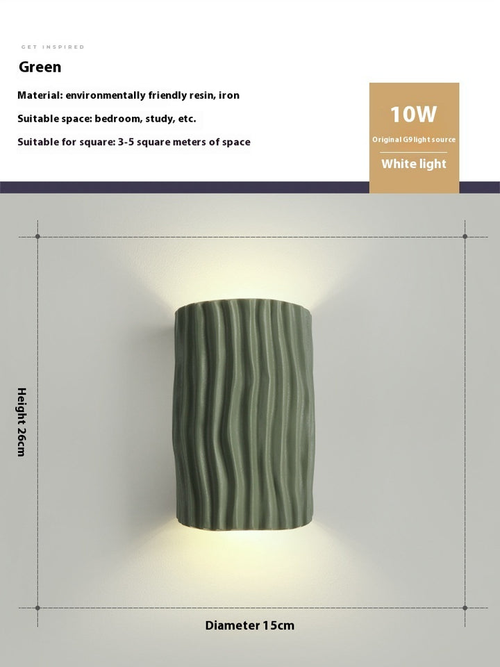 Bedroom Bedside Resin Wall Lamp
