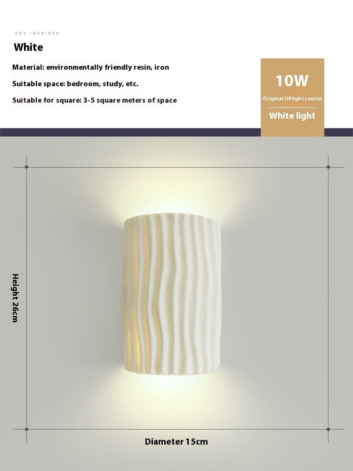 Bedroom Bedside Resin Wall Lamp