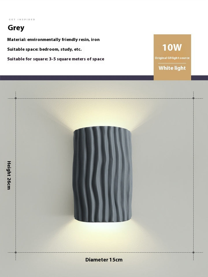 Bedroom Bedside Resin Wall Lamp