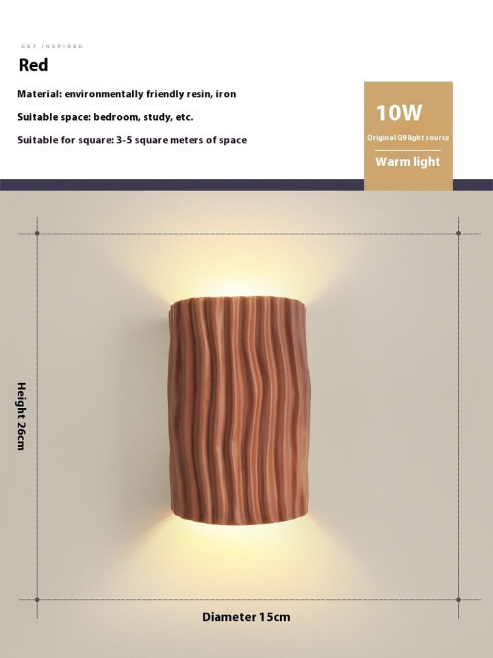 Bedroom Bedside Resin Wall Lamp