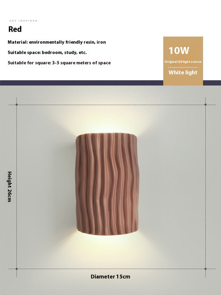 Bedroom Bedside Resin Wall Lamp