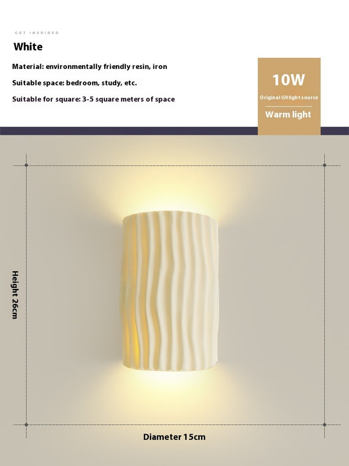 Bedroom Bedside Resin Wall Lamp