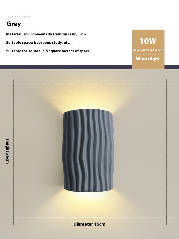 Bedroom Bedside Resin Wall Lamp